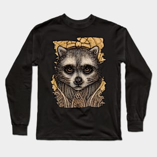 Animals from the forest_raccoon Long Sleeve T-Shirt